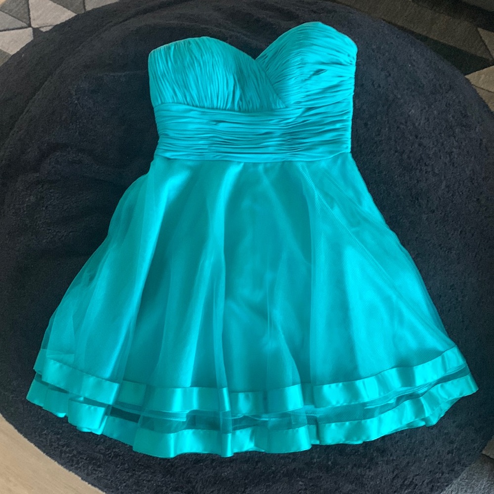 Strapless Emerald Green Prom Dress